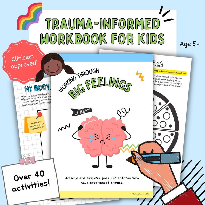 Trauma-Informed Workbook For Kids - Digital Download - Trauma Activity Journal for Children Age 5-12
