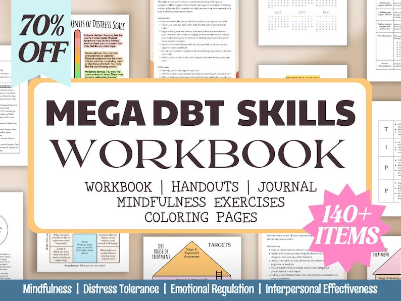 471 Counseling Worksheets Bundle School Counselor Resource Personal Boundaries Anger Management Social Work Dialectical Therapy Bundle DBT + 6 Ebooks